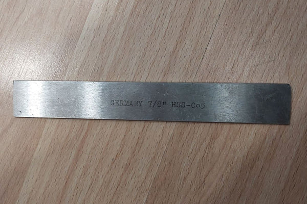 Slitting tool bits 7/8mm x 4mm x 150mm, HSSCo, Germany